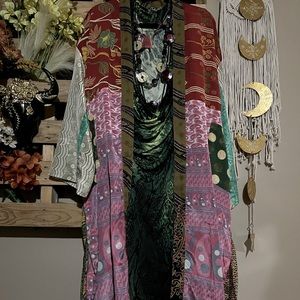 Vintage Silk Kimono Pink/Green